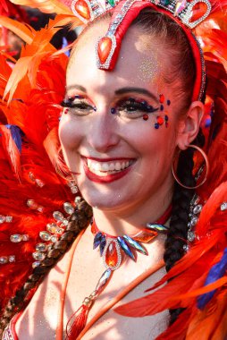 Toronto, Kanada - Ağustos 04: Masqueraders Toronto Karayip karnaval Grand Parade adlı sergi yer yer almak