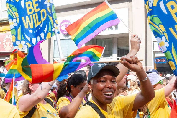 Toronto Canada Juni 2022 Deelnemers Aan Jaarlijkse Pride Parade Van — Stockfoto