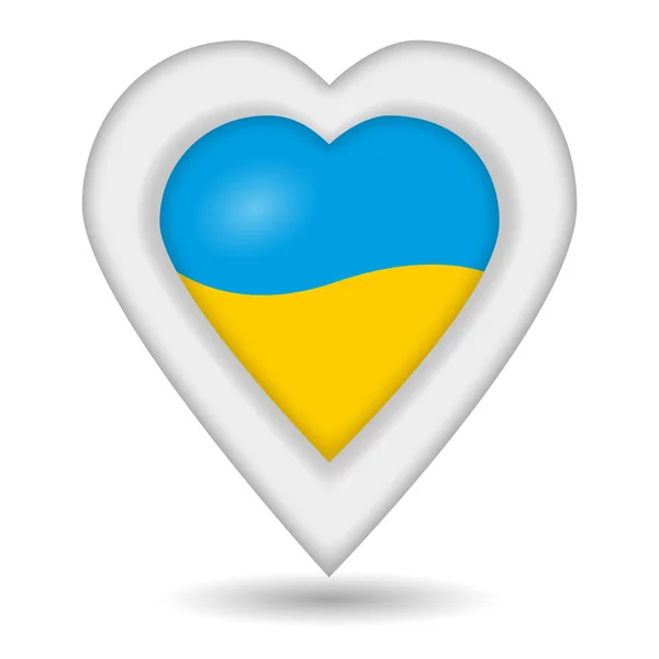 Standort Ukraine Geolocation Flagge — Stockvektor