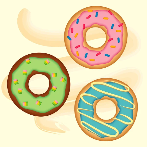 Donuts Sweets Dessert Sweet Delicious — Wektor stockowy