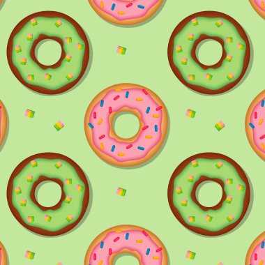 donuts sweets dessert sweet delicious pattern green