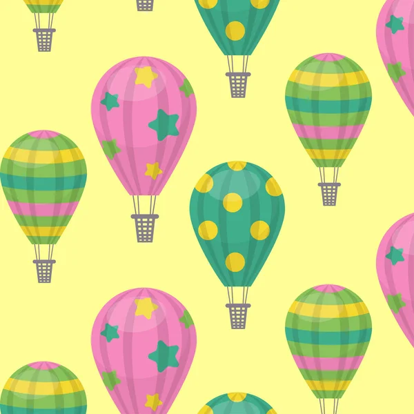 Ballon Air Dans Ciel Nuages Modèle Bébé — Image vectorielle