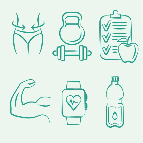 healthy lifestyle icons vector illustration design