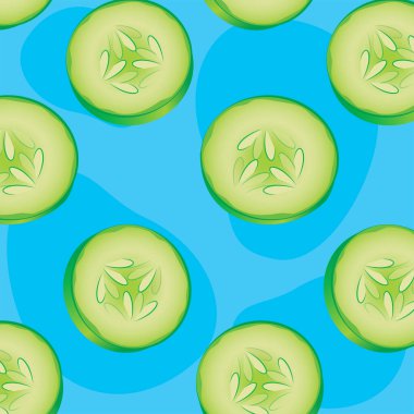 Salatalık desenli kırsal yaz sebzeleri.