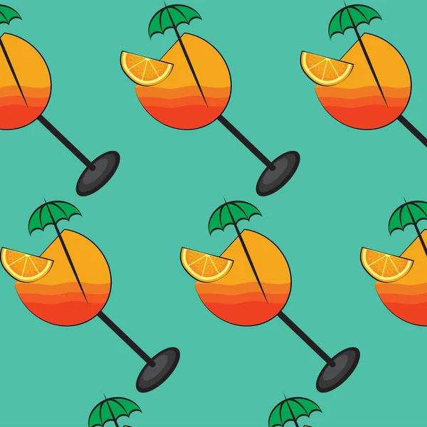 Aperol Spritz Patroon Zomer Drankje — Stockvector