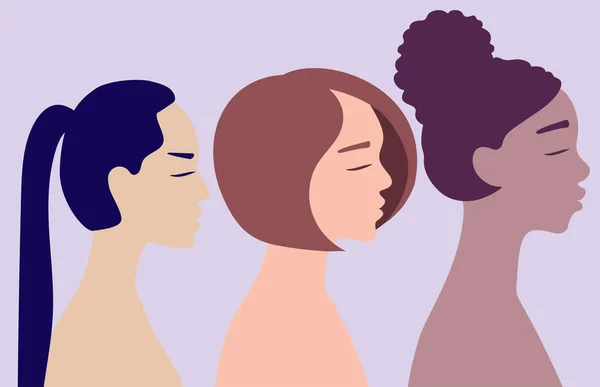 women of different races silhouette appearance