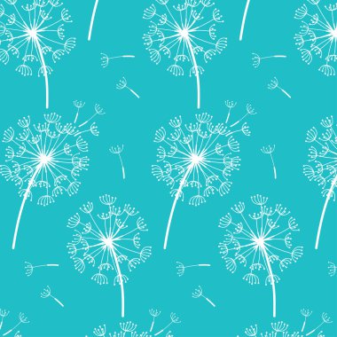 dandelion pattern decorative wild flower drawing