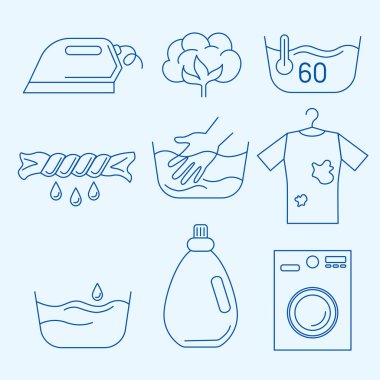 çamaşır ve makine ütü simgeleri
