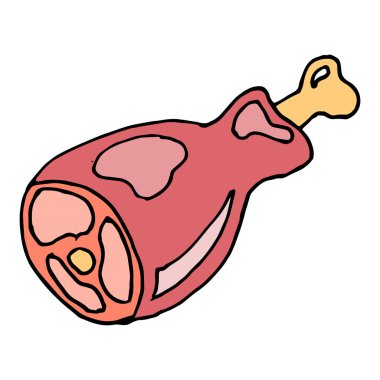 İştah açıcı bir parça et, restoranlar ve kafeler için tasarım.