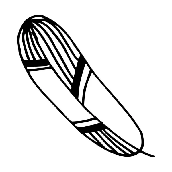 Иллюстрация Дудла Черно Белый Лист Дизайн Украшения Текстиль Бумага — стоковый вектор