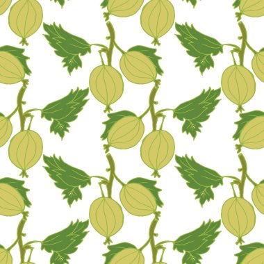 Kusursuz desen, yapraklı bektaşi üzümlerinin el çizimi hassas dalları, duvar kâğıdı, tekstil, kağıt, pastel gölgeler için dekor.