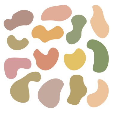 Nazik tonlarda şirin soyut şekiller, Boho tarzı çocuklar için. Çocukların yatak odası, doğum günü partisi için dekor, tekstil, duvar kağıdı..