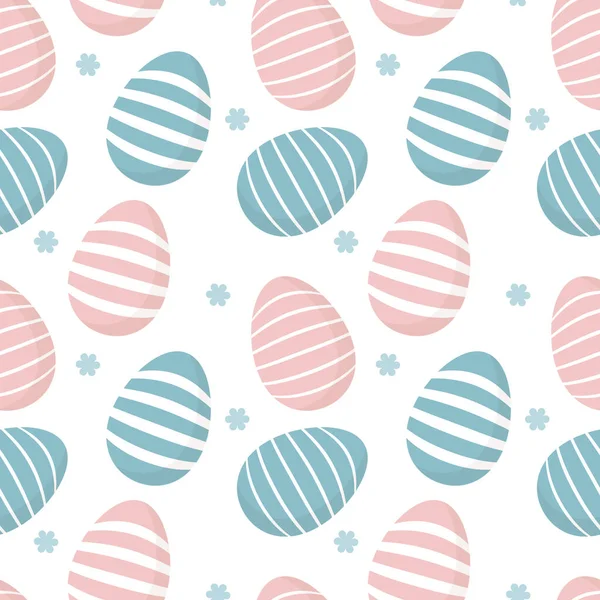 Patrón Sin Costuras Pascua Huevos Rayas Pintados Colores Pastel Sobre — Vector de stock