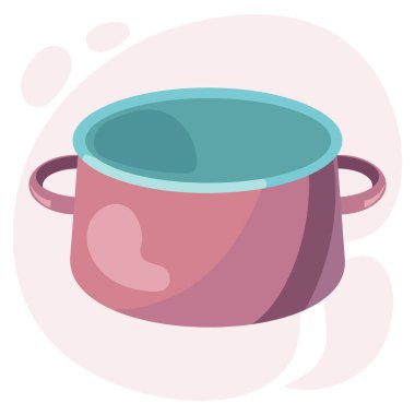 Mutfak gereçleri, soyut bir arkaplanda diş mineleri. Simge, illüstrasyon, vektör