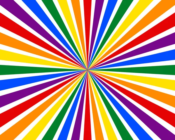 Πολύχρωμο Φόντο Ουράνιο Τόξο Των Λοατ Χρώματα Σημαία Εξερχόμενες Ακτίνες — Διανυσματικό Αρχείο