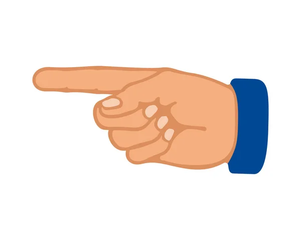 Male Hand Index Finger Pointing Something Icon Vector — Archivo Imágenes Vectoriales