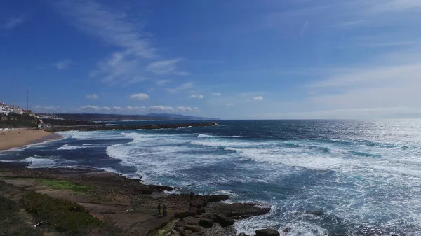 Ocean Coast Rocky Shore Seascape Blue Sky Summer — 图库照片