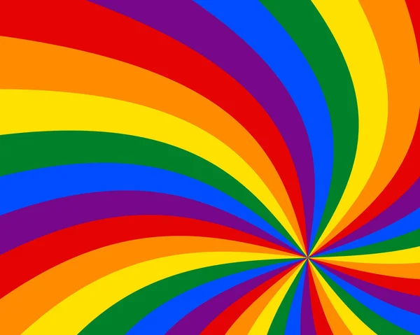 Rainbow Wavy Background Spiral Colorful Backdrop Illustration Wallpaper Vector — 图库矢量图片