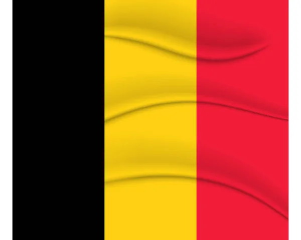Belga Nemzeti Zászló Szövethatás Illusztráció Vektor — Stock Vector