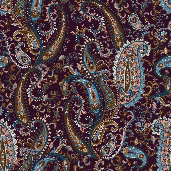 Shawl Pattern Seamless Asian Textile Background Damask Seamless Pattern Paisley Rechtenvrije Stockafbeeldingen