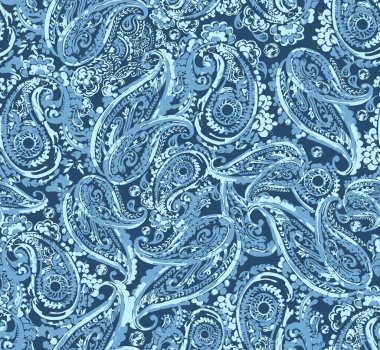 Shawl pattern. Seamless Asian Textile Background. Damask seamless pattern, paisley pattern