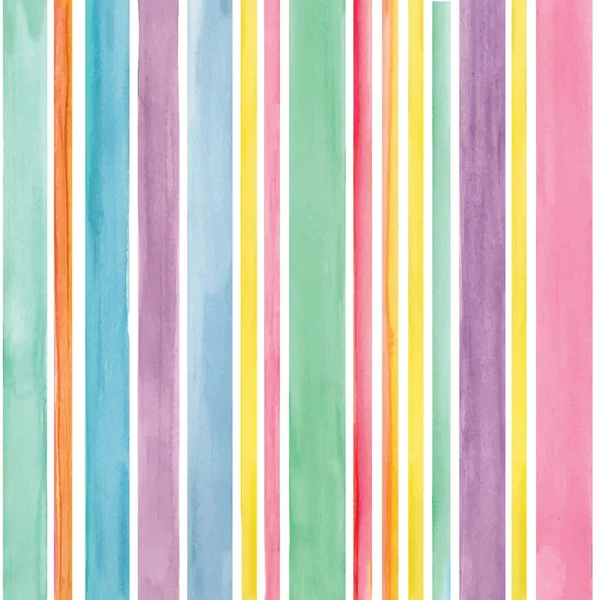 Hand Drawn Watercolor Stripes Pattern Colorful —  Fotos de Stock
