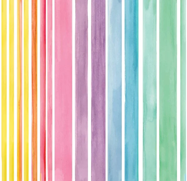 Hand Drawn Watercolor Stripes Pattern Colorful Royalty Free Stock Obrázky
