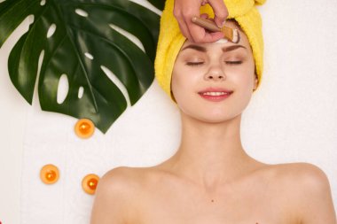 Çekici kadın spa tedavileri kozmetik güzellik salonu yakın çekim