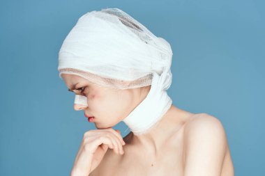 Kadın hasta estetik ameliyatı çıplak omuzlu stüdyo yaşam tarzı