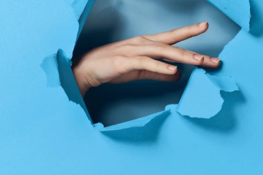 Kadın el mavisi arka plan cazibe modeli