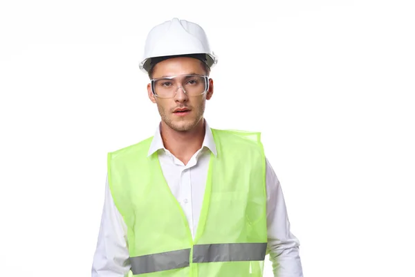 Engineer in working uniform protective clothing construction — Stock Photo, Image