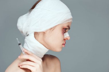 duygusal kadın estetik ameliyatı çıplak omuzlar yakın plan
