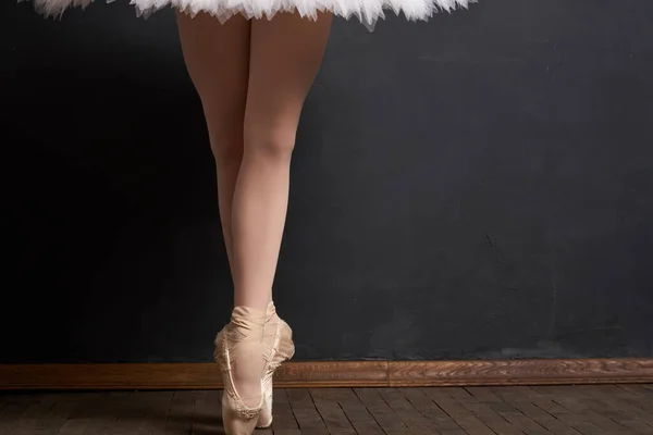 Ballerine jambes exercice performance style classique close-up — Photo