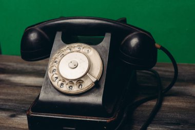 Retro telefon nostalji iletişim antika yakın çekim teknolojisi