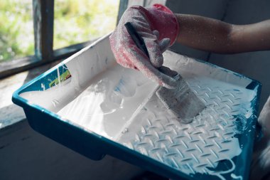 Boyama evi yenileme için boya fırçası araçları