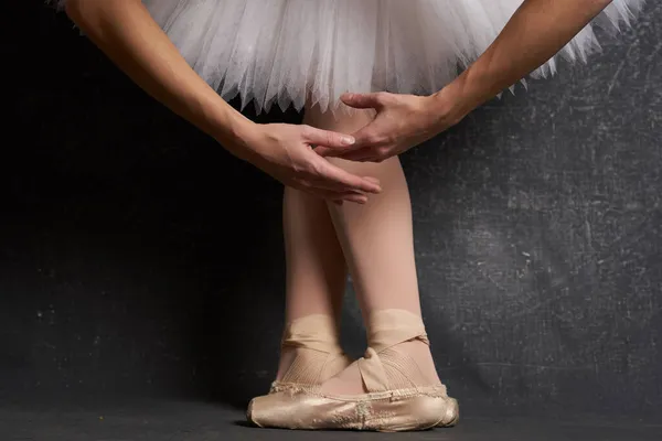 Danza bailarina ballet performance close up ejercicios — Foto de Stock