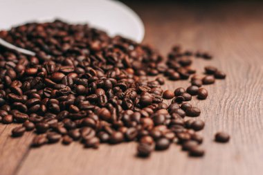 Kahve çekirdekleri espresso nesnenin canlandırıcı içecek fotoğrafı.
