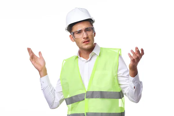 Ingénieur en uniforme de travail construction de vêtements de protection — Photo