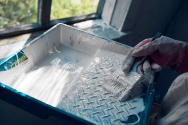 Boyama evi yenileme için boya fırçası araçları