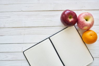 diyet defteri meyve sağlıklı kahvaltı hafif arka plan