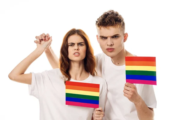 Пара Флаг lgbt трансгендерных сексуальных меньшинств легкий фон — стоковое фото