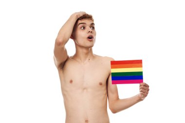 Erkek makyajı çapraz giyinen Lgbt topluluğu poz veriyor.