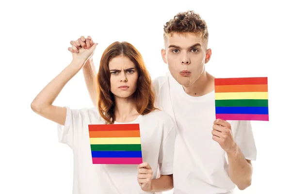 Çift Flag lgbt transseksüel cinsel azınlıklar hafif arka plan — Stok fotoğraf
