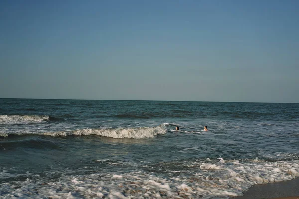 Wellen Strand Sand Landschaft Meer Sommer Reise — Stockfoto