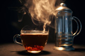 šálek čaj horký nápoj tradiční obřad snídaně jako