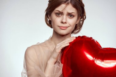 Neşeli kadın doğum günü partisi hediye balon ışık arka planı