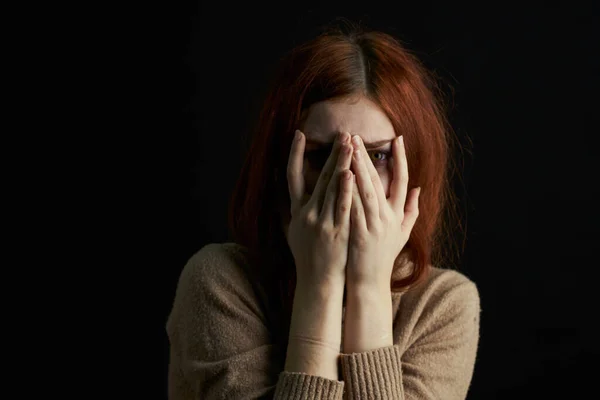 Érzelmi nő depresszió zavar probléma agresszió — Stock Fotó