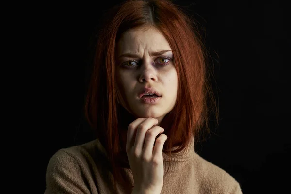 Эмоциональное расстройство женщины депрессия проблема агрессии — стоковое фото