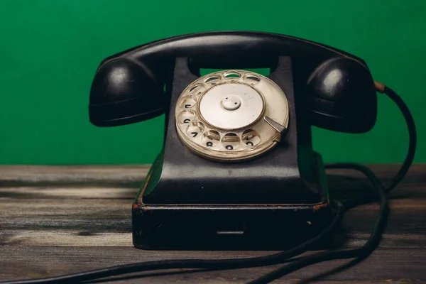 Retro telefone nostalgia comunicação tecnologia close-up antigo — Fotografia de Stock