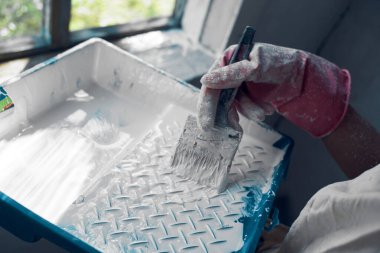 Boyama evi yenileme için boya fırçası araçları